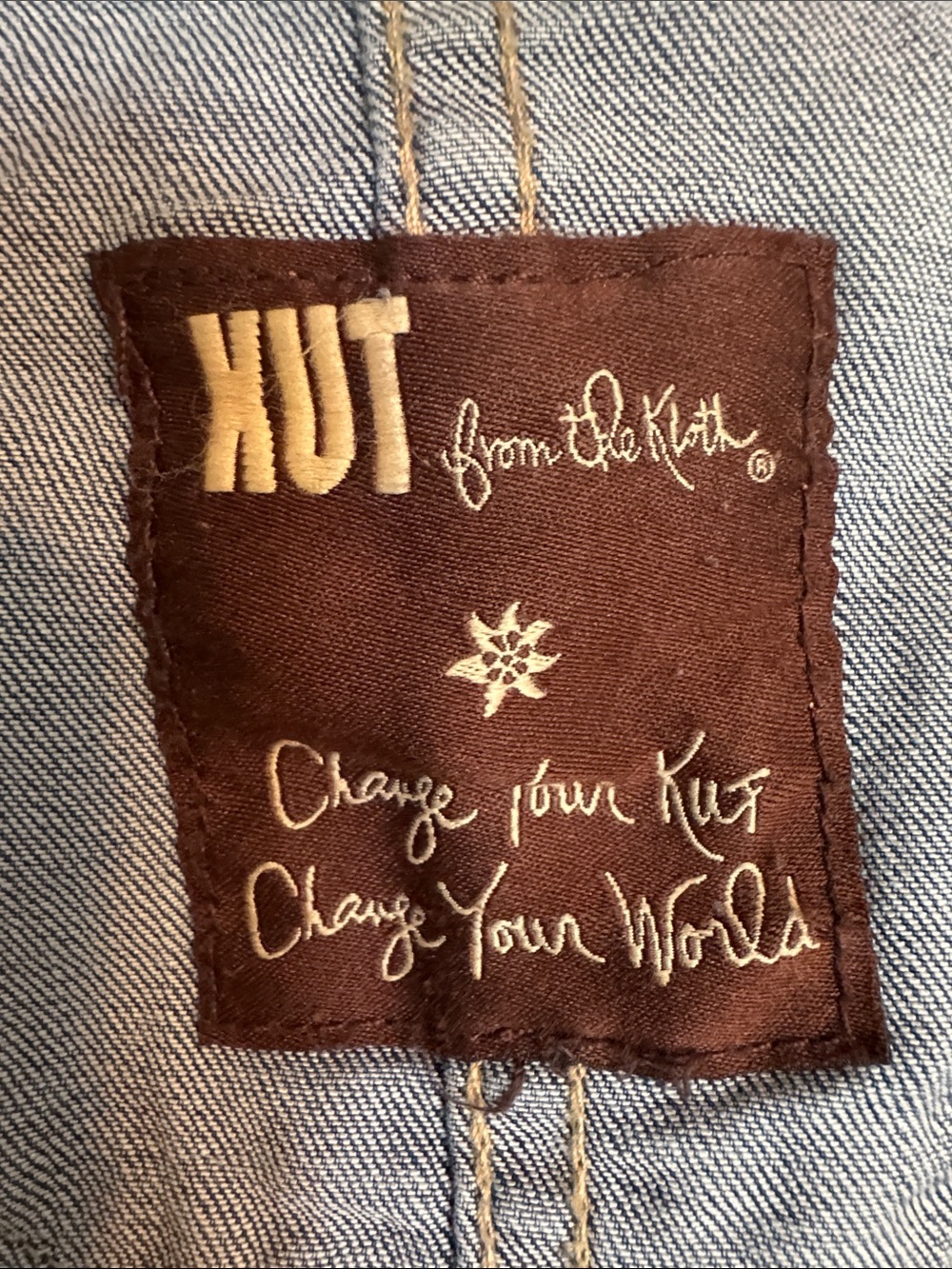 Kut from the Kloth Women's Faded Blue Denim Jacket - Picture 3 of 5